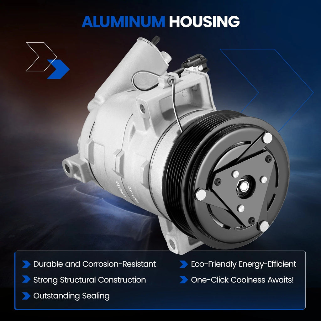 AC Compressor w/ Clutch for Nissan Pathfinder NV1500 (2005–2012, 2012–2021) 58410
