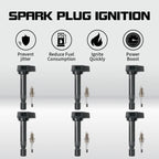 6X Ignition Coils + 6X Spark Plugs for Honda Odyssey 1999–2007 UF242