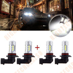 Set of 4 9005 9006 HB3 HB4 15 SMD White Headlight Bulbs for