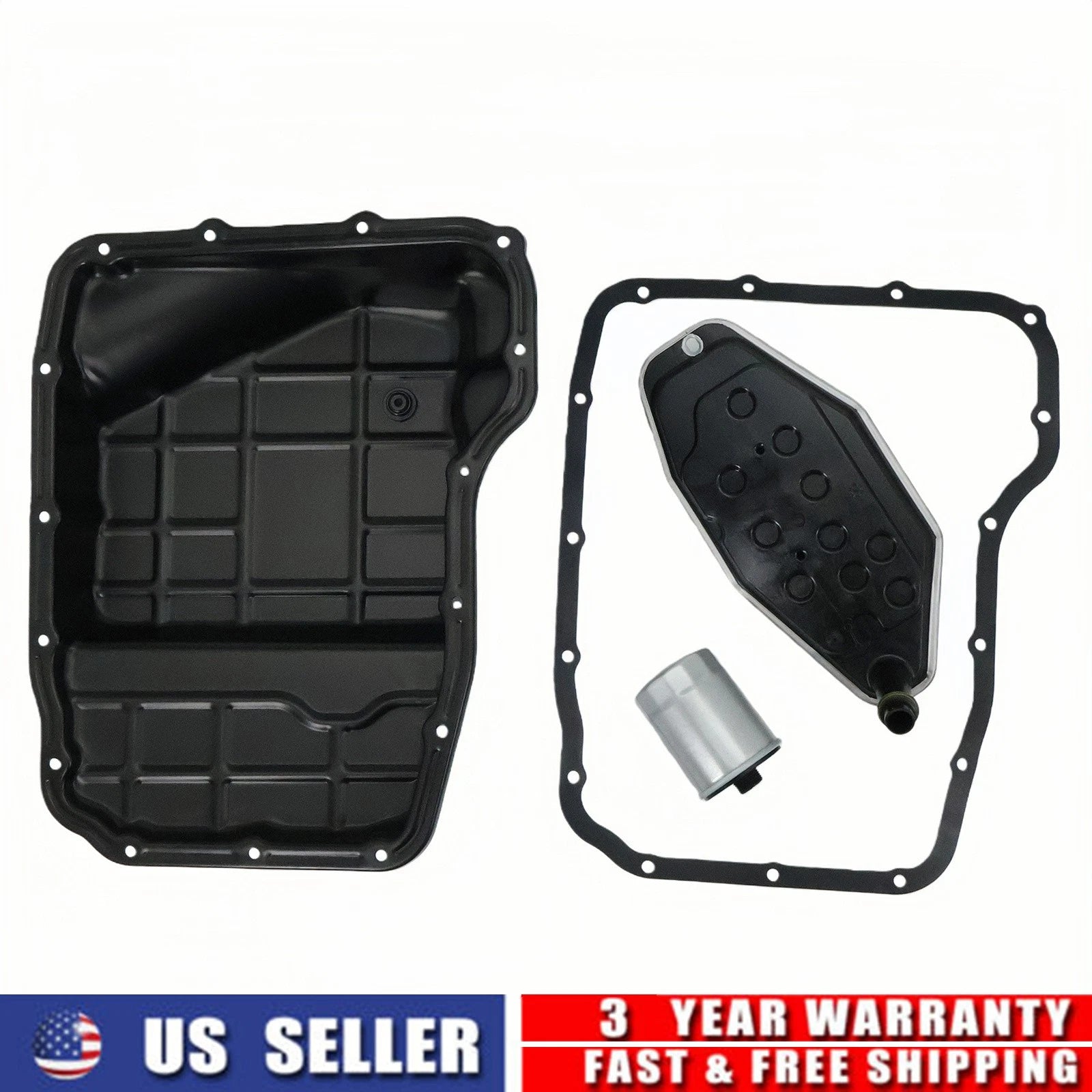 Set of 1 Transmission Pan, Gasket, Filter for Dodge Ram Jeep Chrysler (68065923AA)