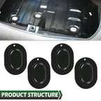 Set of 4 Trunk Floor Drain Plug Covers for GM Chevelle Cutlass Impala