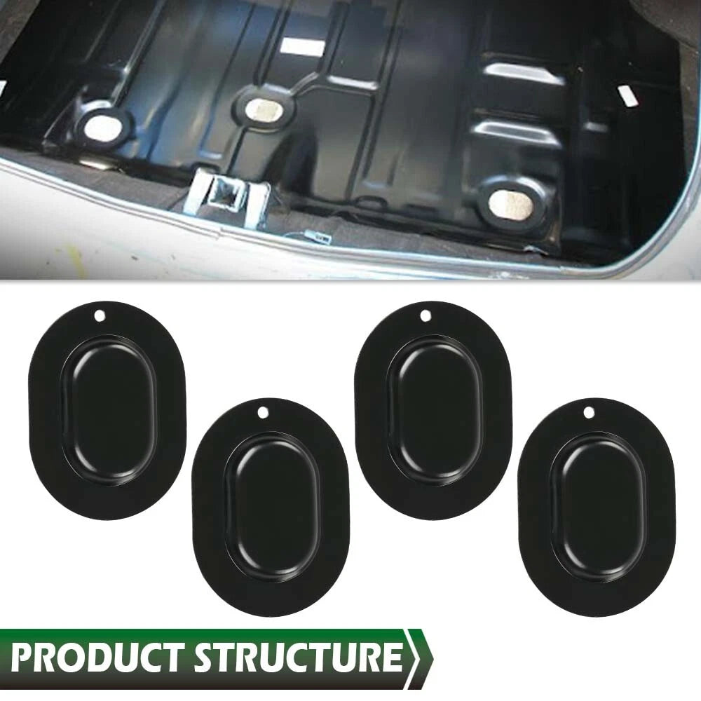 Set of 4 Trunk Floor Drain Plug Covers for GM Chevelle Cutlass Impala