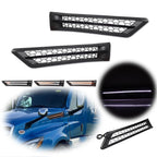 Dynamic Amber & White LED Hood Grille Vents for Freightliner Cascadia (2018–2025)