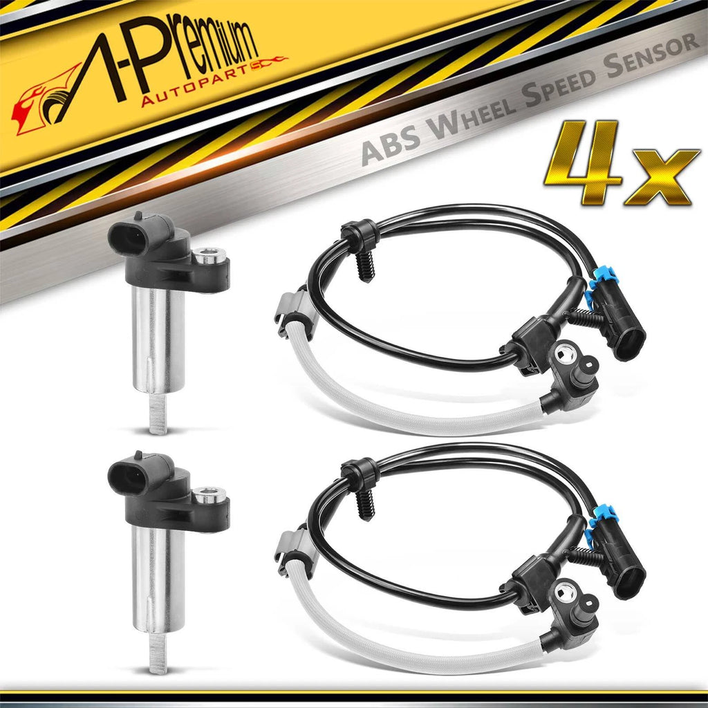Set of 4 ABS Wheel Speed Sensors for Chevy Express 2500 GMC Savana 2500 (2003–2014)