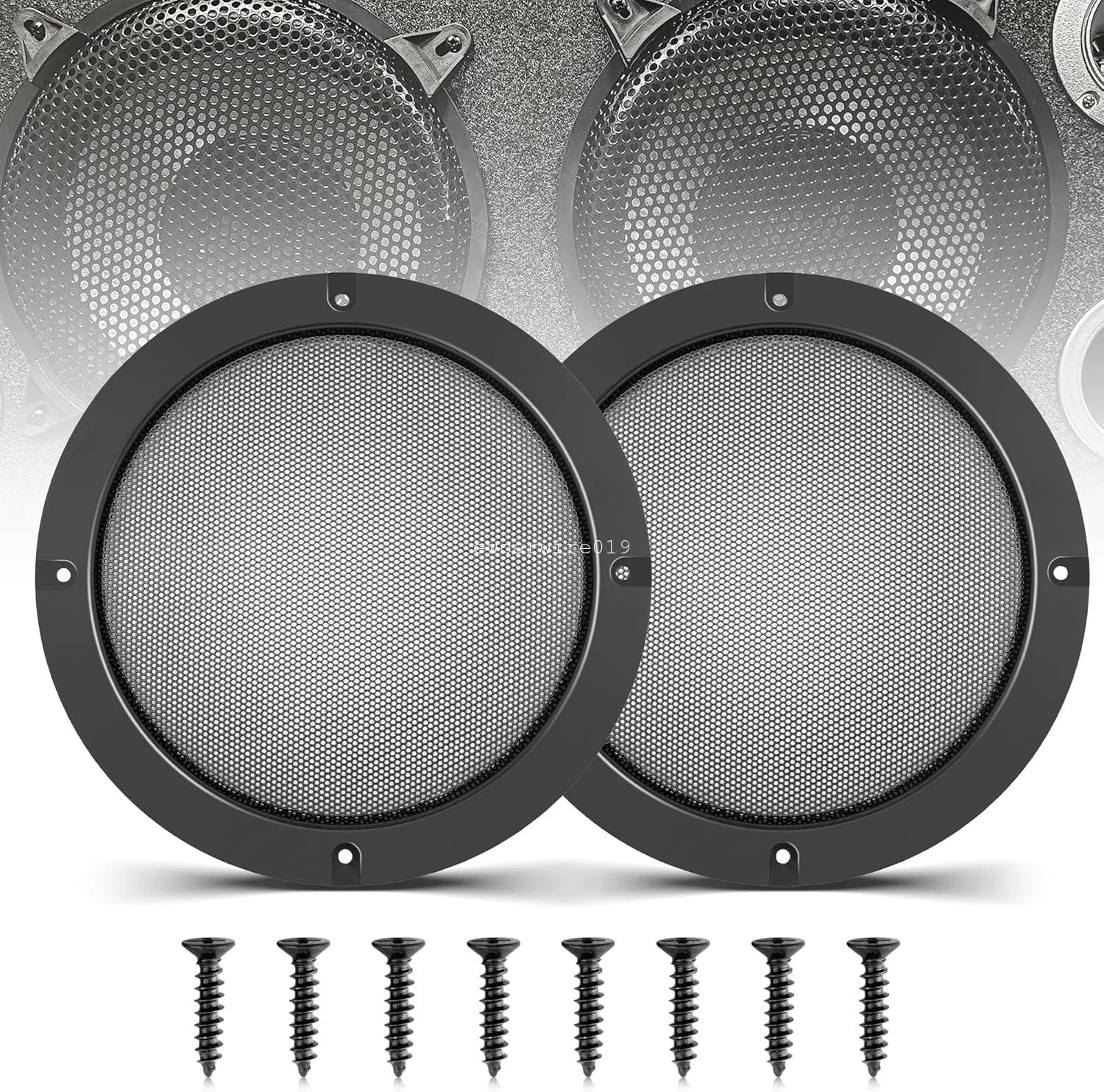 2X Speaker Grill Cover for Car Subwoofer (Universal Fit)