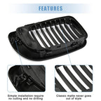 Front Upper Hood Bumper Grille Grill Pair for BMW 335i Signal Slat Matte Black