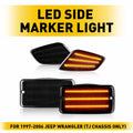 LED Smoke Lens Bumper Signal + Side Marker Light for Jeep Wrangler TJ (1997–2006)