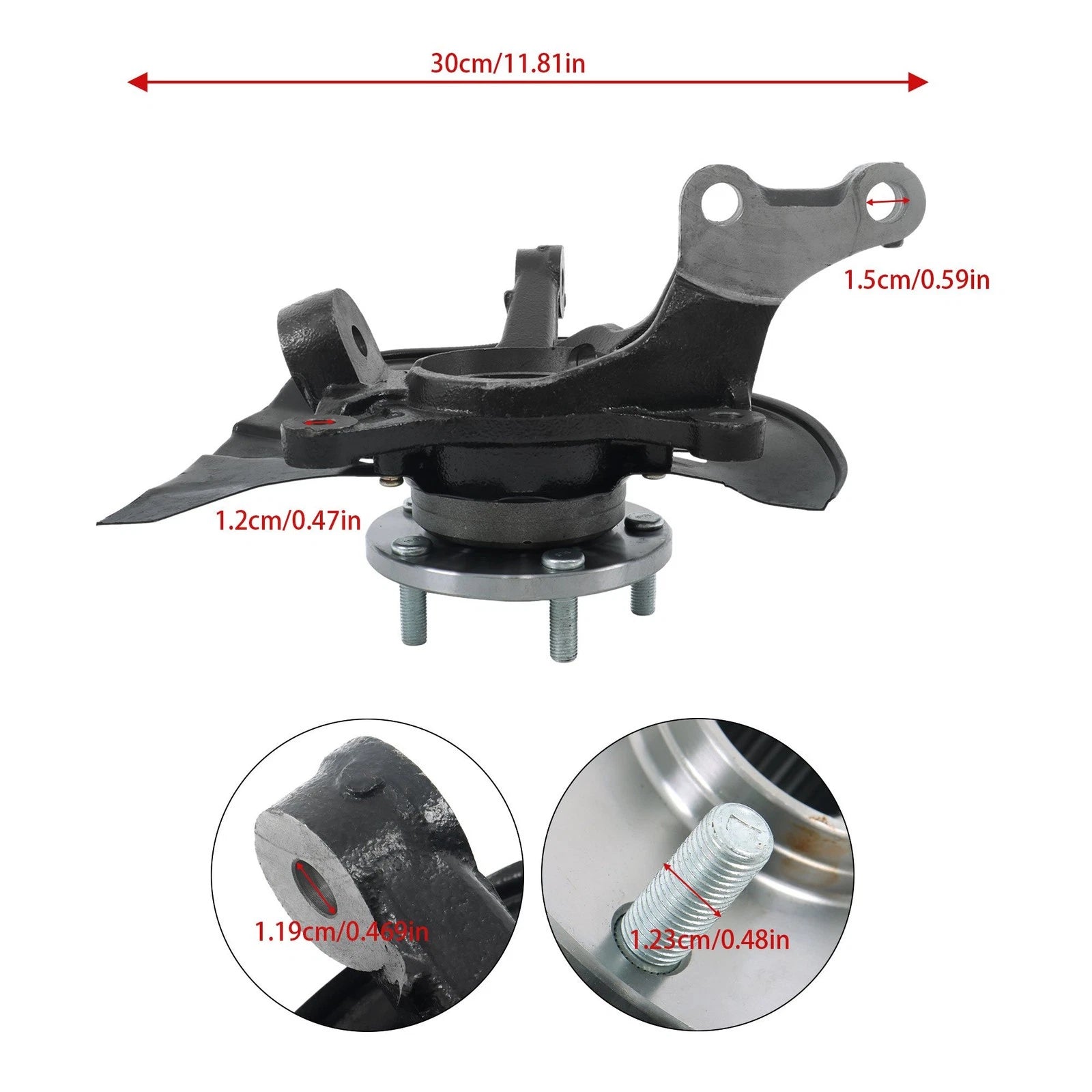Front Left Wheel Bearing and Hub Assembly for Toyota Highlander (2004–2007)