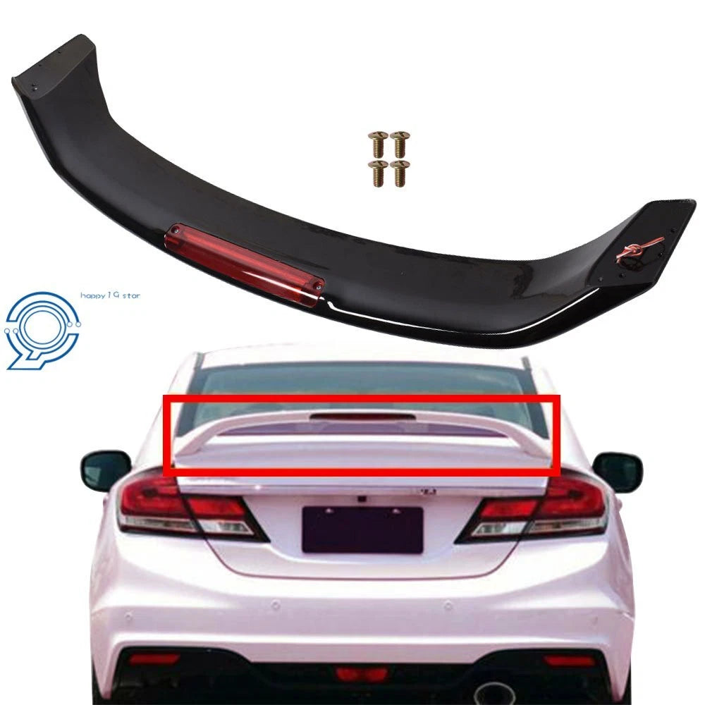Trunk Spoiler for Honda Civic (2013–2015) Glossy Black SI Style