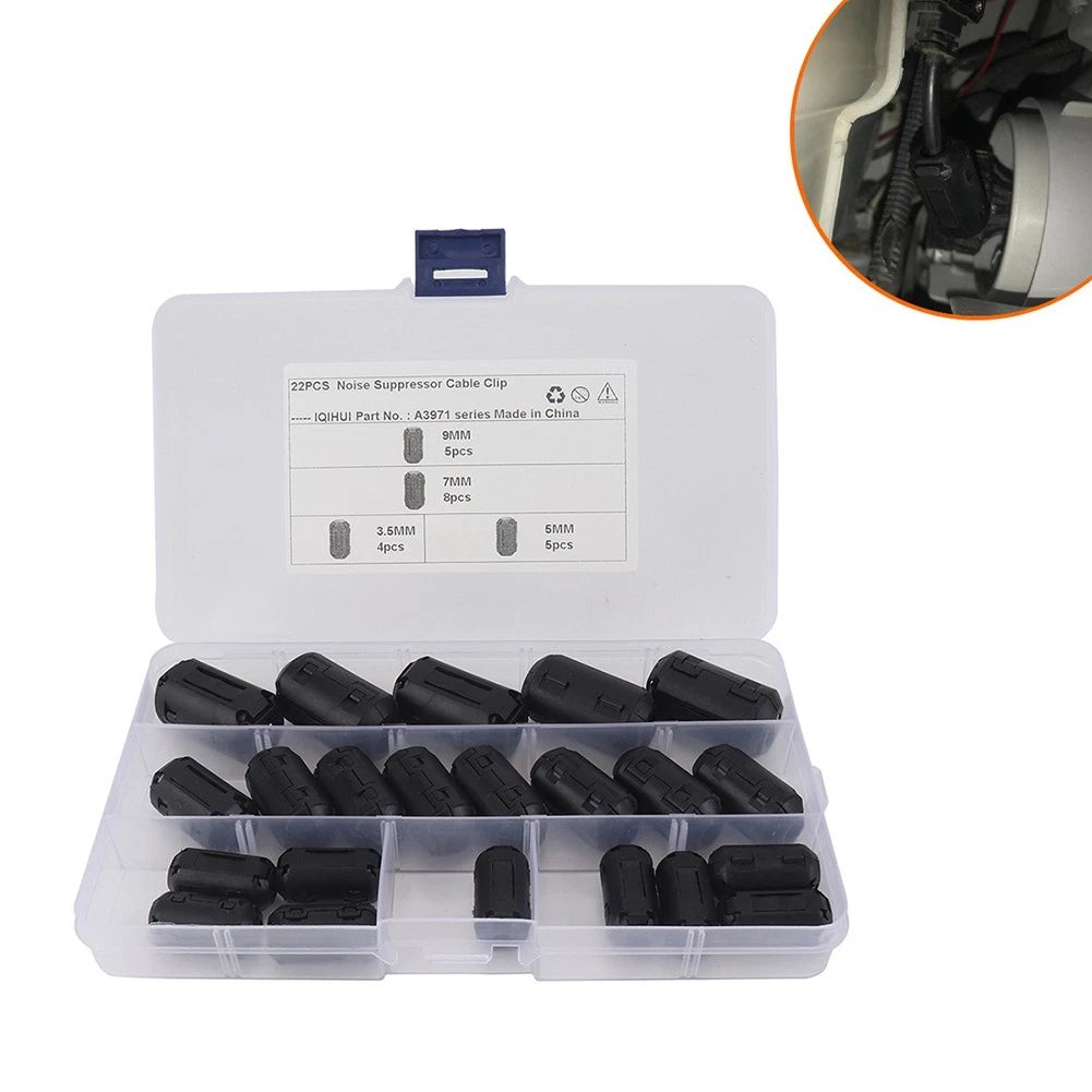 22 PCS Ferrite Core Rings for Interference Suppression