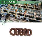 Set of 5 Oil Seals FKM Rubber 20x35x7mm for Various Applications
