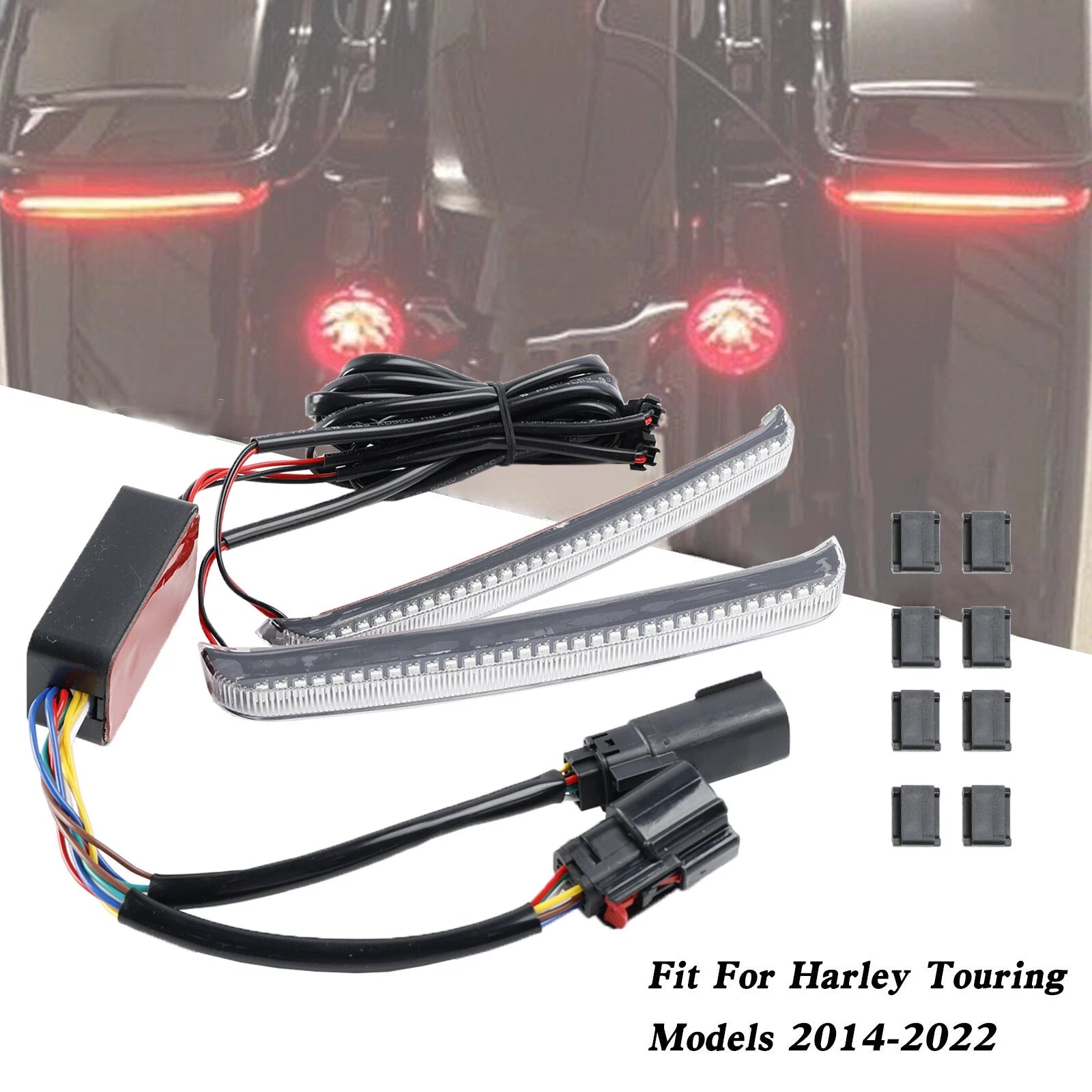 Saddlebag LED Flowing Turn Signal Light for Road Glide FLHR CVO (2014–2022)