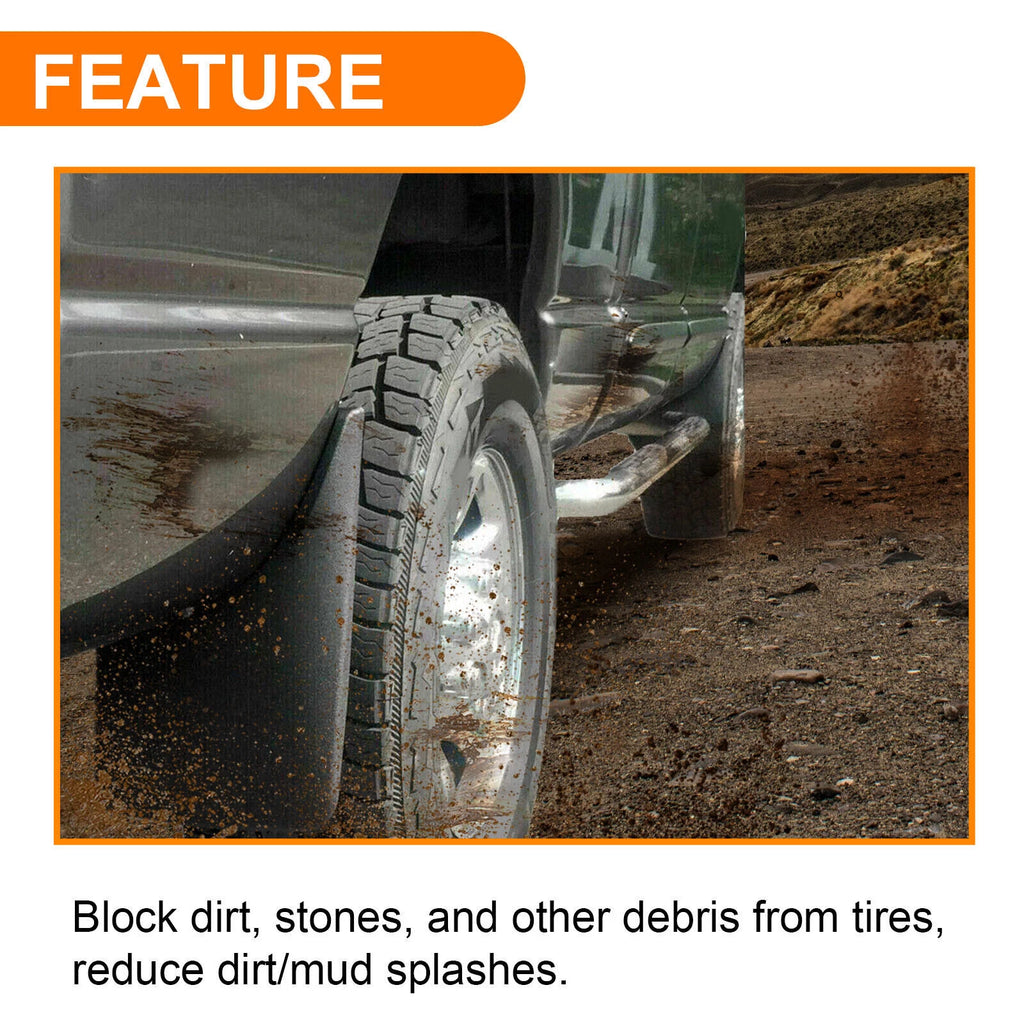 Mud Flaps Splash Guards for GMC Sierra 1500 2500 3500 HD (2014–2018)