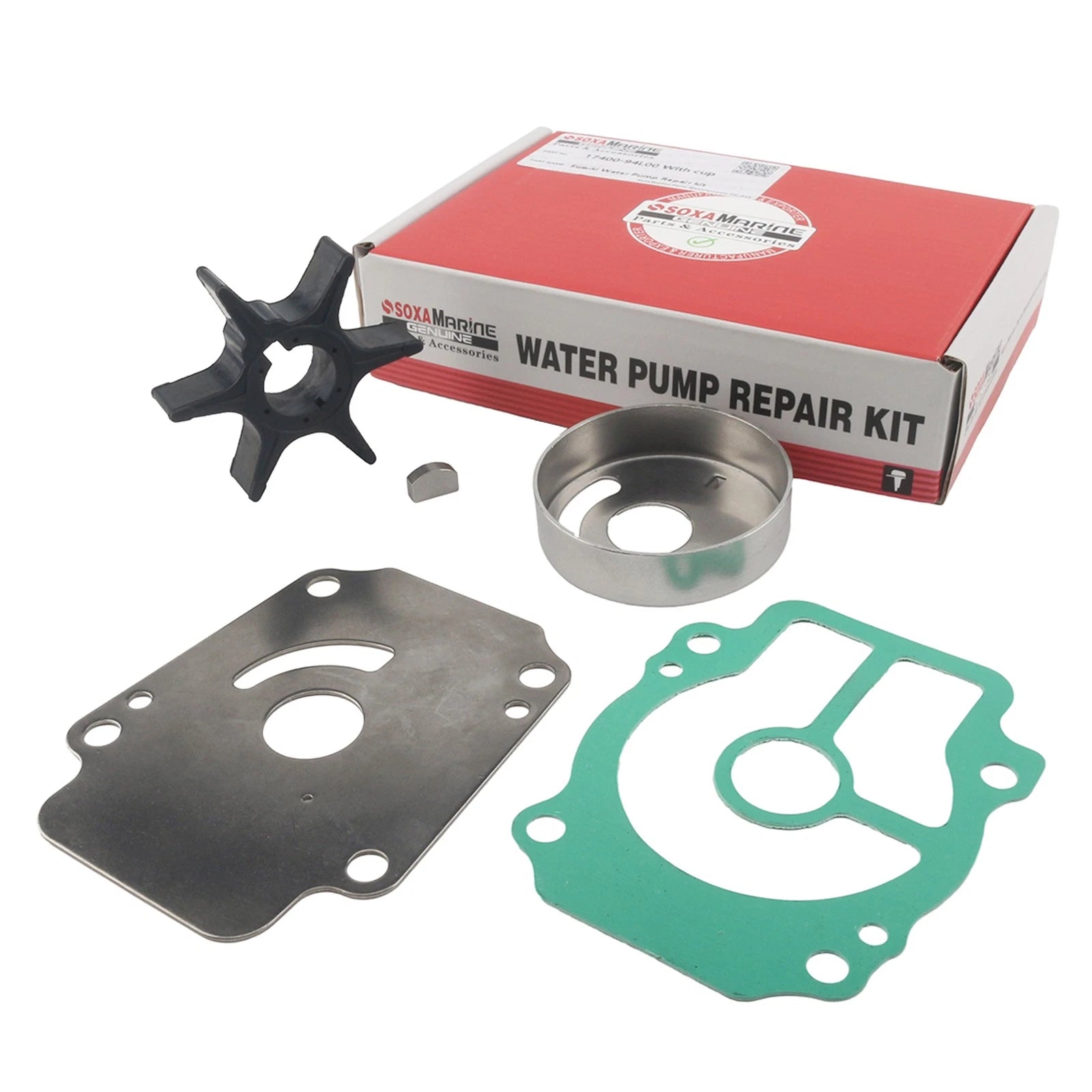 Water Pump Impeller Repair Kit for Suzuki DF25A/30A (25-30 HP) 17400-94L01
