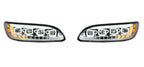 Quad-LED Chrome Headlights with Sequential LED DRL for Peterbilt (2010–2024)