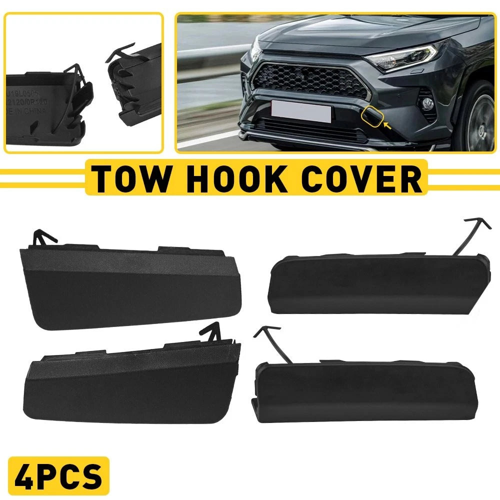 Set of 4 Tow Hook Eye Cover Caps for Toyota (2019–2023) EXV