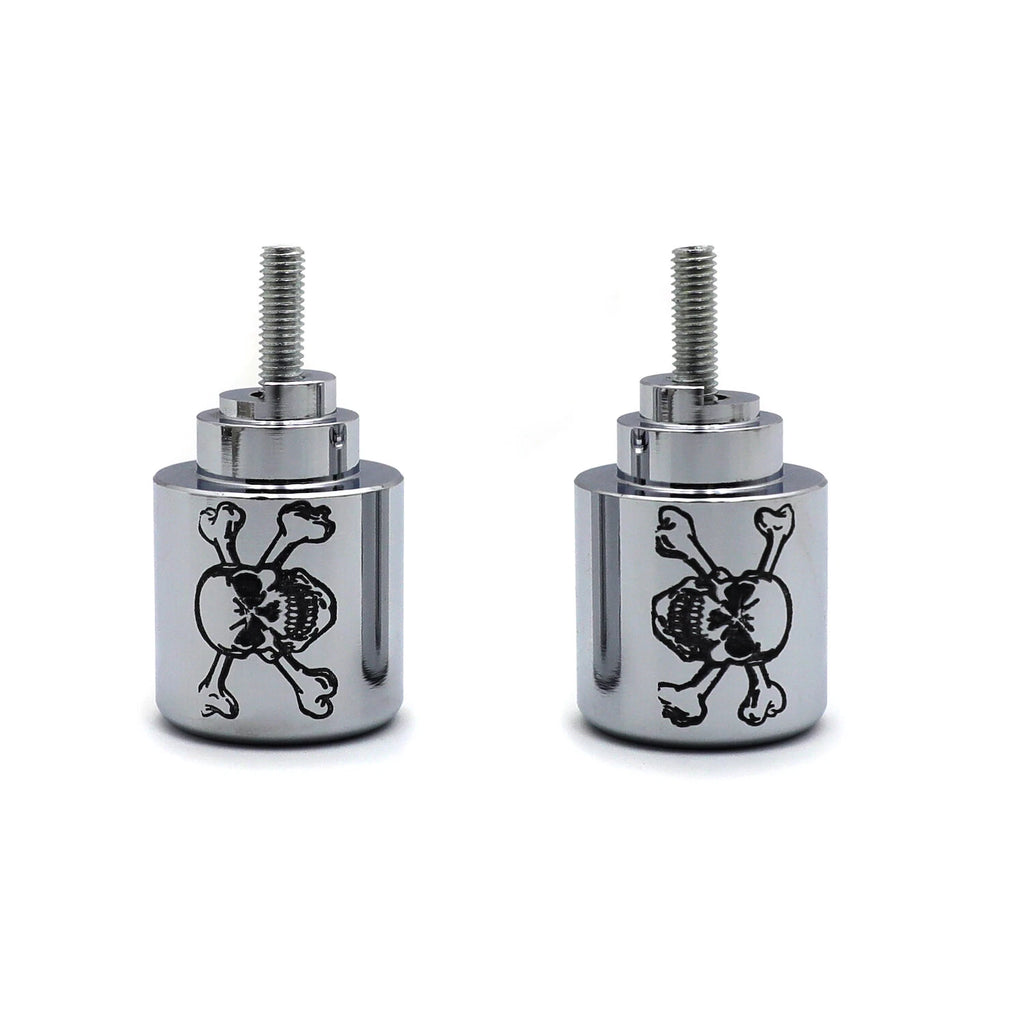 Skull Chrome Bar End for Honda CBR 600RR 1000RR VFR800 RC51 CBR900RR (2000–2023)