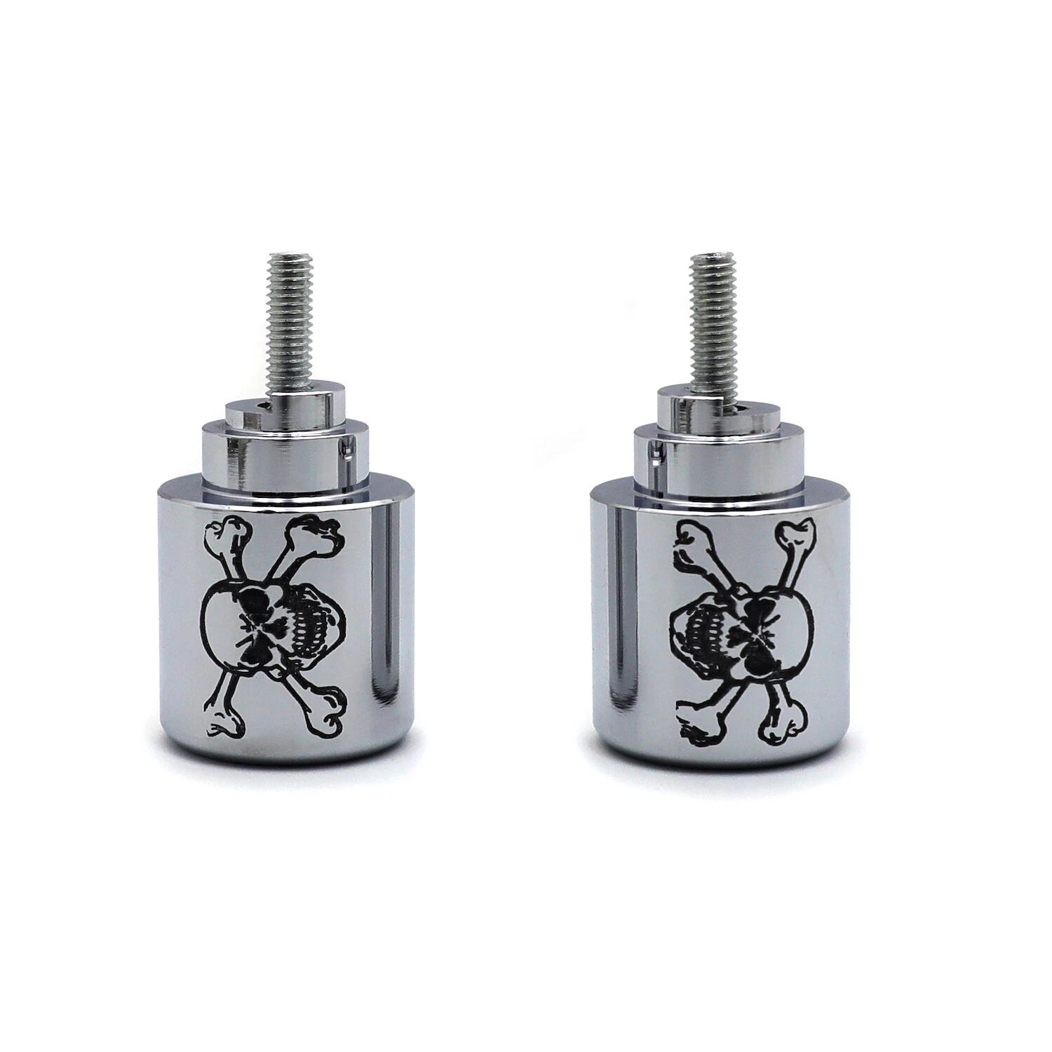 Skull Chrome Bar End for Honda CBR 600RR 1000RR VFR800 RC51 CBR900RR (2000–2023)