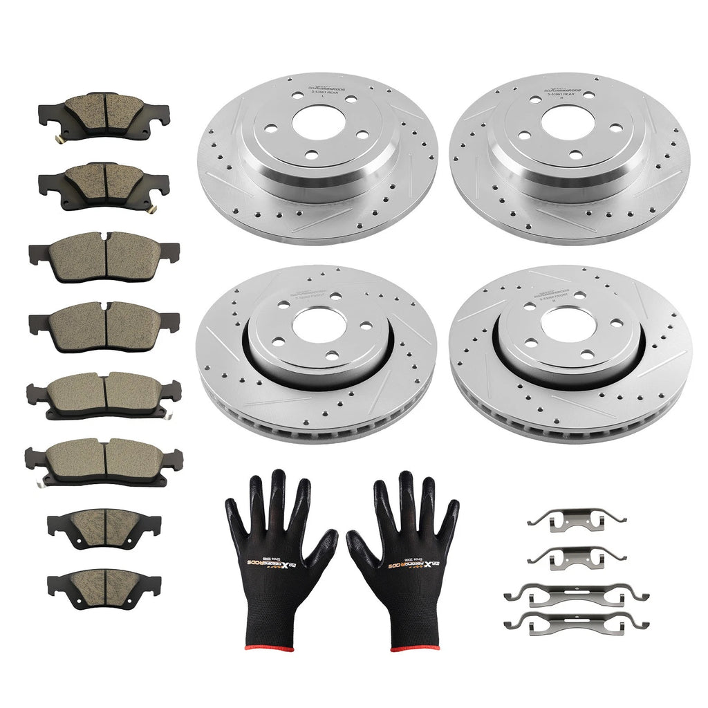 Brake Disc Rotors & Pads Kit for Jeep Grand Cherokee (2011–2018)
