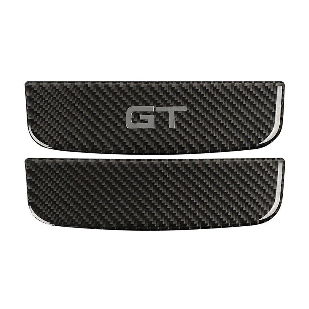 Carbon Fiber Interior Storage Box Trim Cover for Ford Mustang (2015–2019)