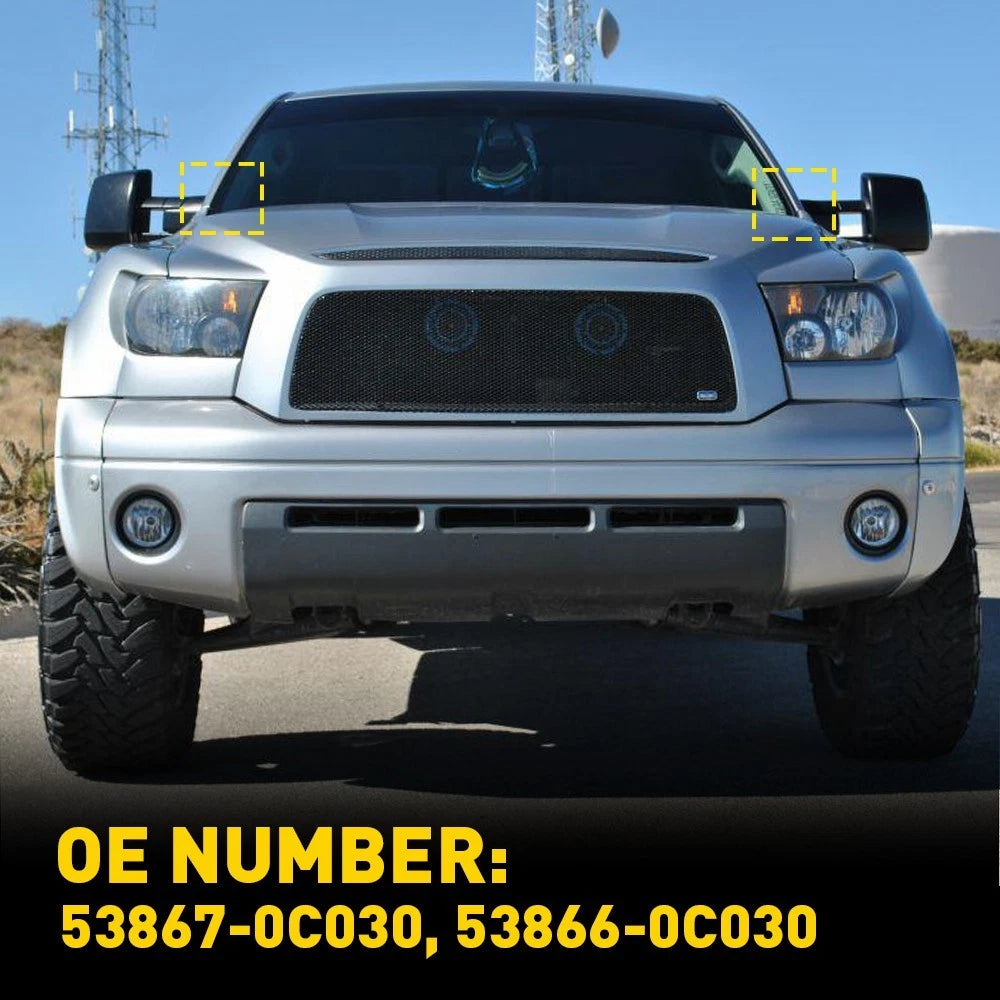 Front Windshield Wiper Side Cowl Extension Cover Trim for Toyota Tundra (2007–2013)
