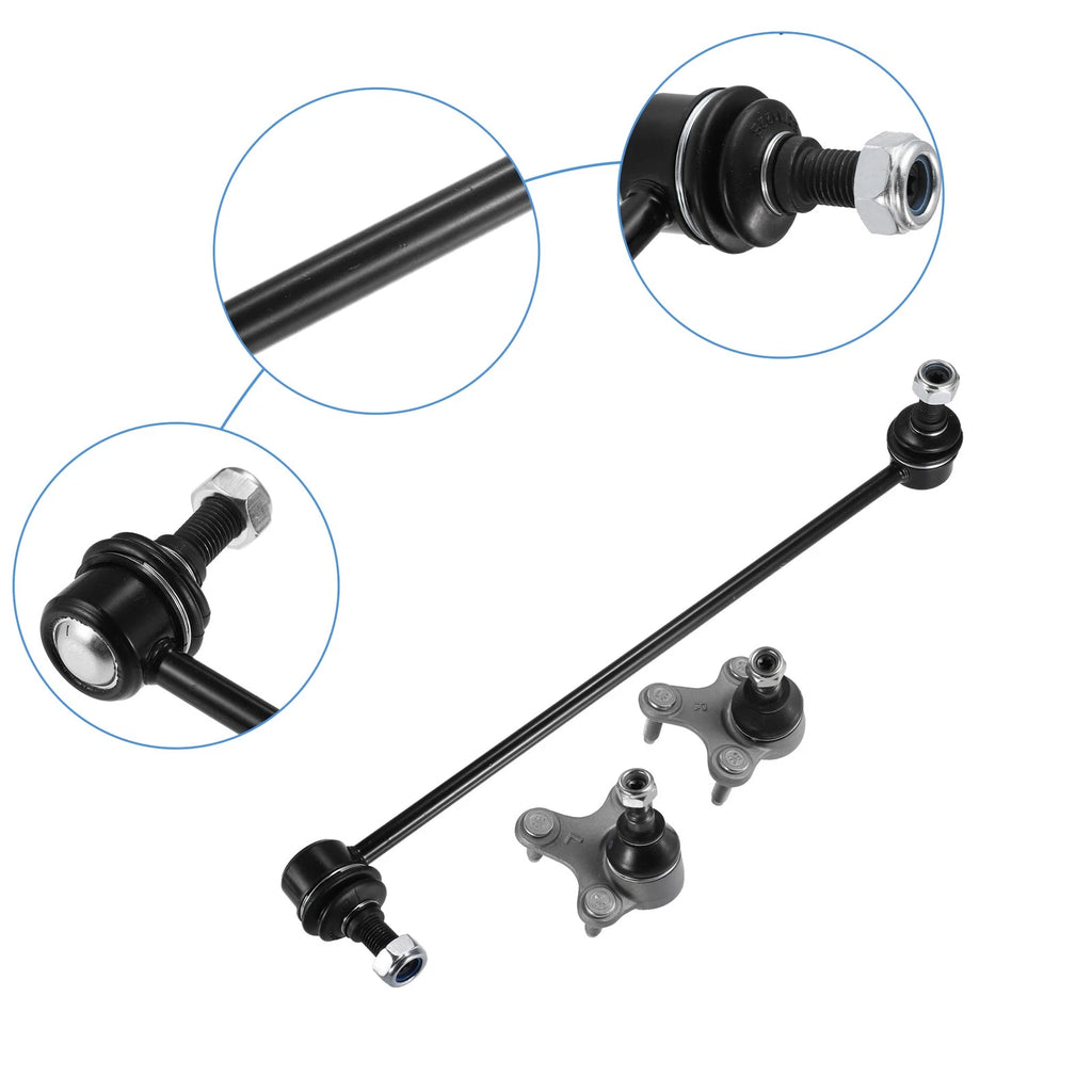 Set of 4 Front Sway Bar Link Stabilizer End Links for Volkswagen EOS (2007–2016)
