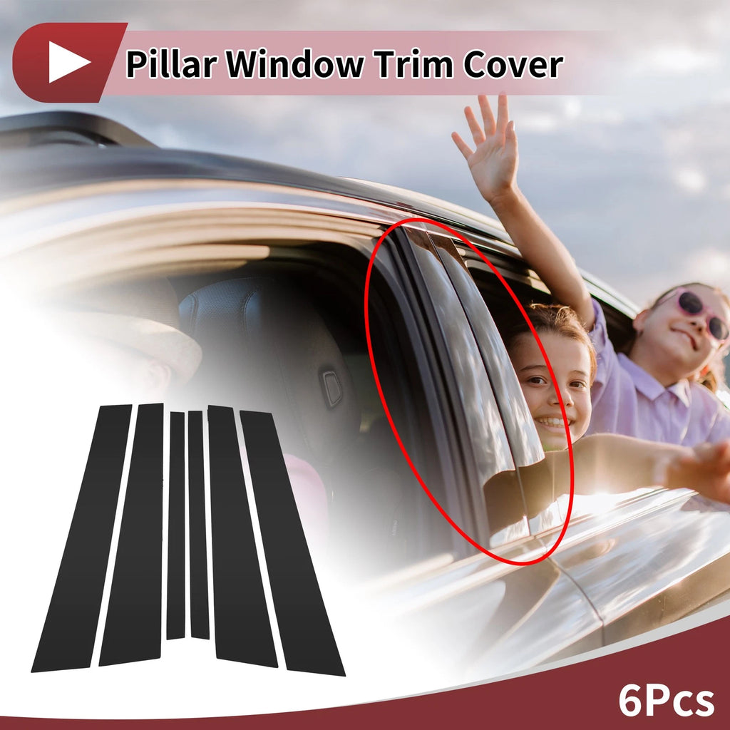 Door Pillar Window Trim for Ford Mercury (1998–2008) Black