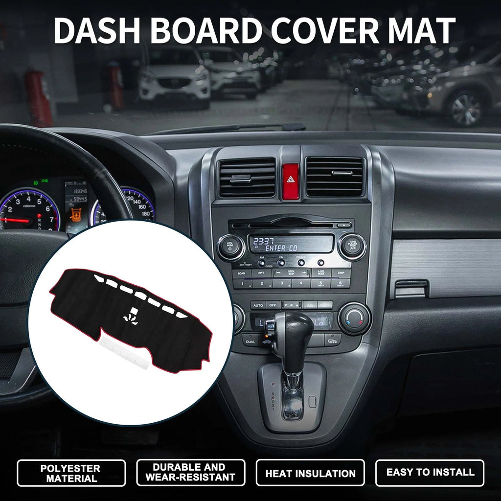 Dashboard Cover Mat for Honda CR-V (2017–2022) Sun Protector Black Red