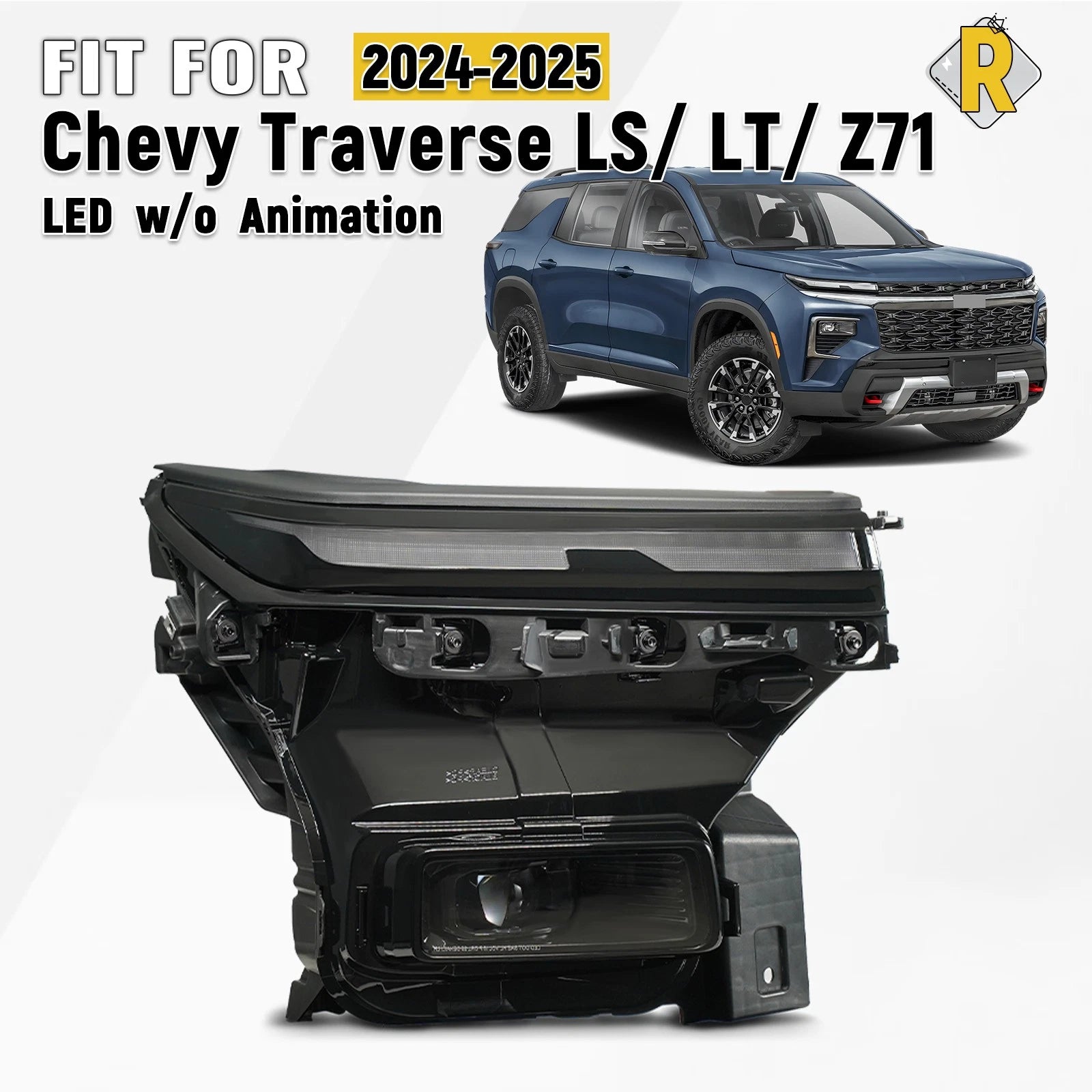 LED Headlight Passenger for Chevy Traverse LS / LT / Z71 (2024–2026)