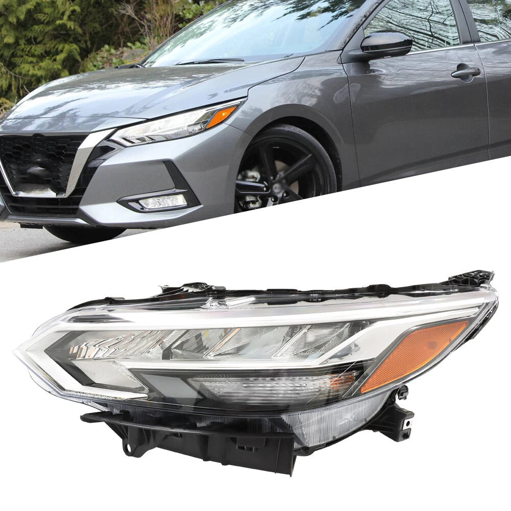 LED Headlight Assembly for Nissan Sentra SR (2020–2022) Chrome Clear