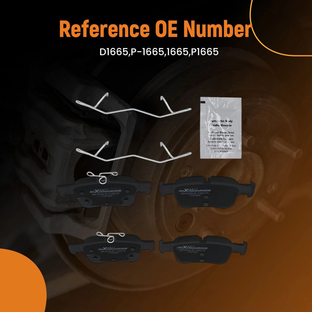Rear Ceramic Brake Pads Kit for Ford Police Responder Hybrid (2019–2020) D1665