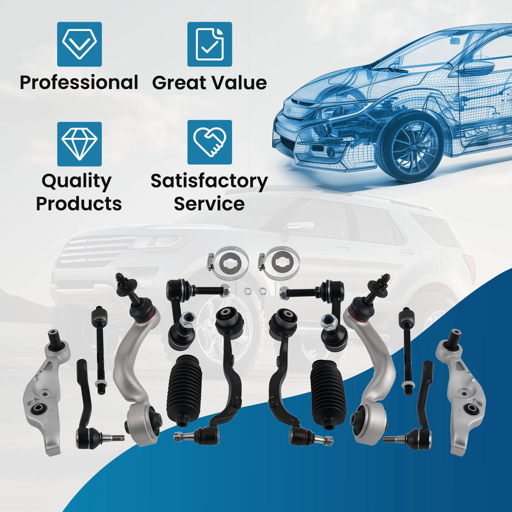 16PCS Control Arms Kit & Tie Rods for Lexus LS460 (2007–2017)