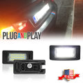 2Pcs White LED License Plate Lights for BMW 3/4/5 Series (E60 E90 F30 E92)