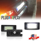 2Pcs White LED License Plate Lights for BMW 3/4/5 Series (E60 E90 F30 E92)