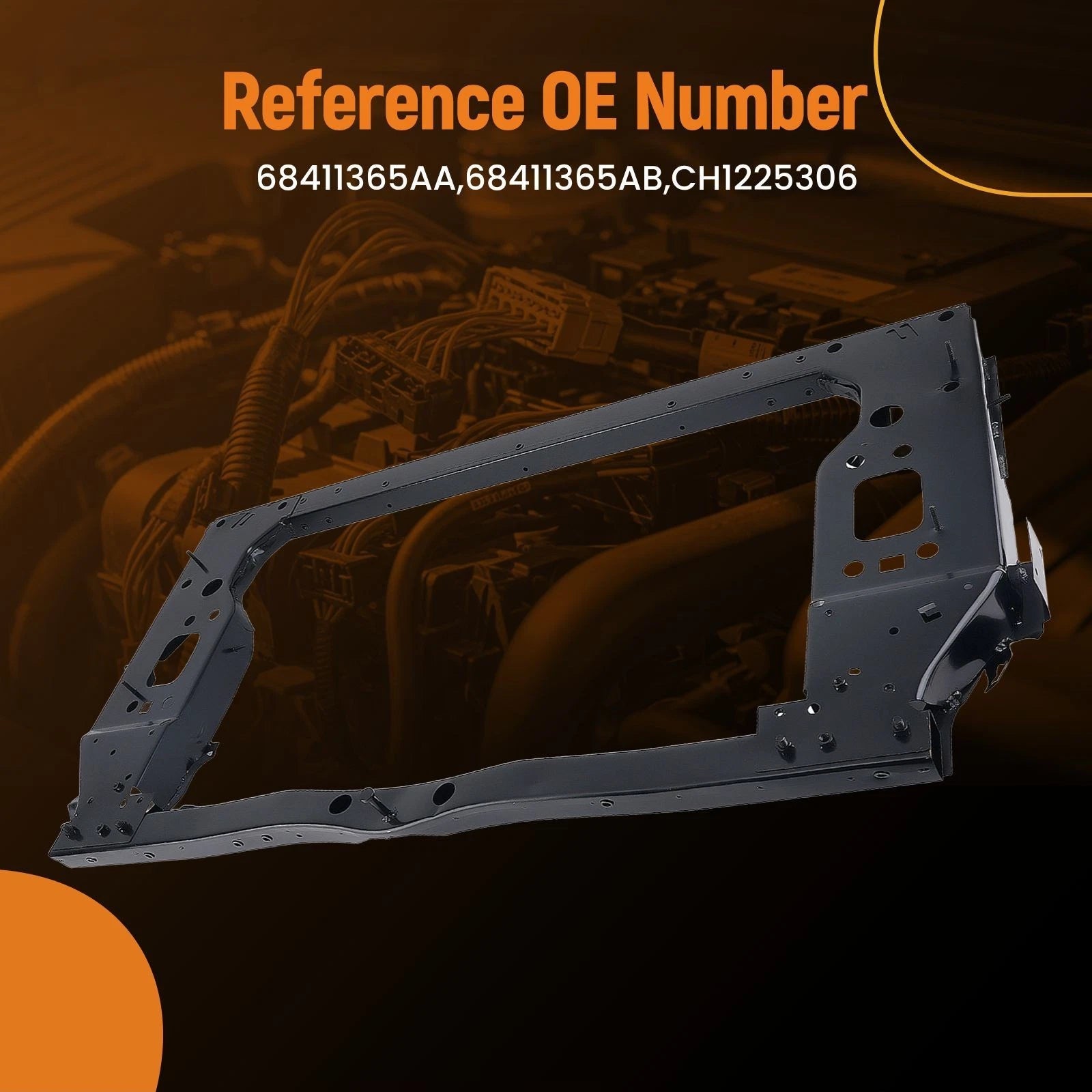 Front Radiator Support Core Assembly for Jeep Cherokee KL (2019–2023) 68411365AB