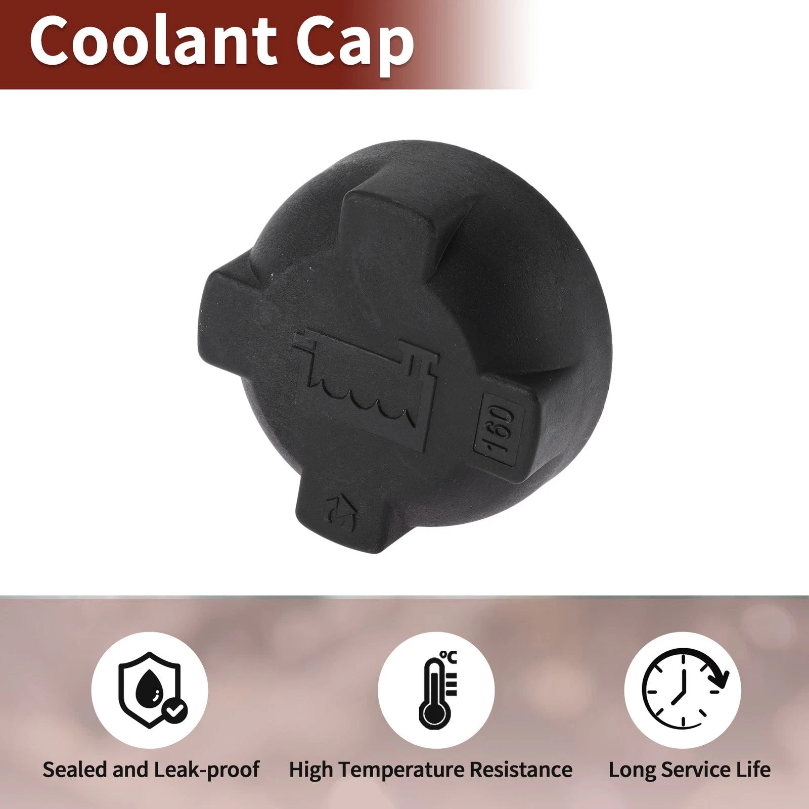 Coolant Cap for Volkswagen Cabriolet (1985–1993) No. 99610644700 Black