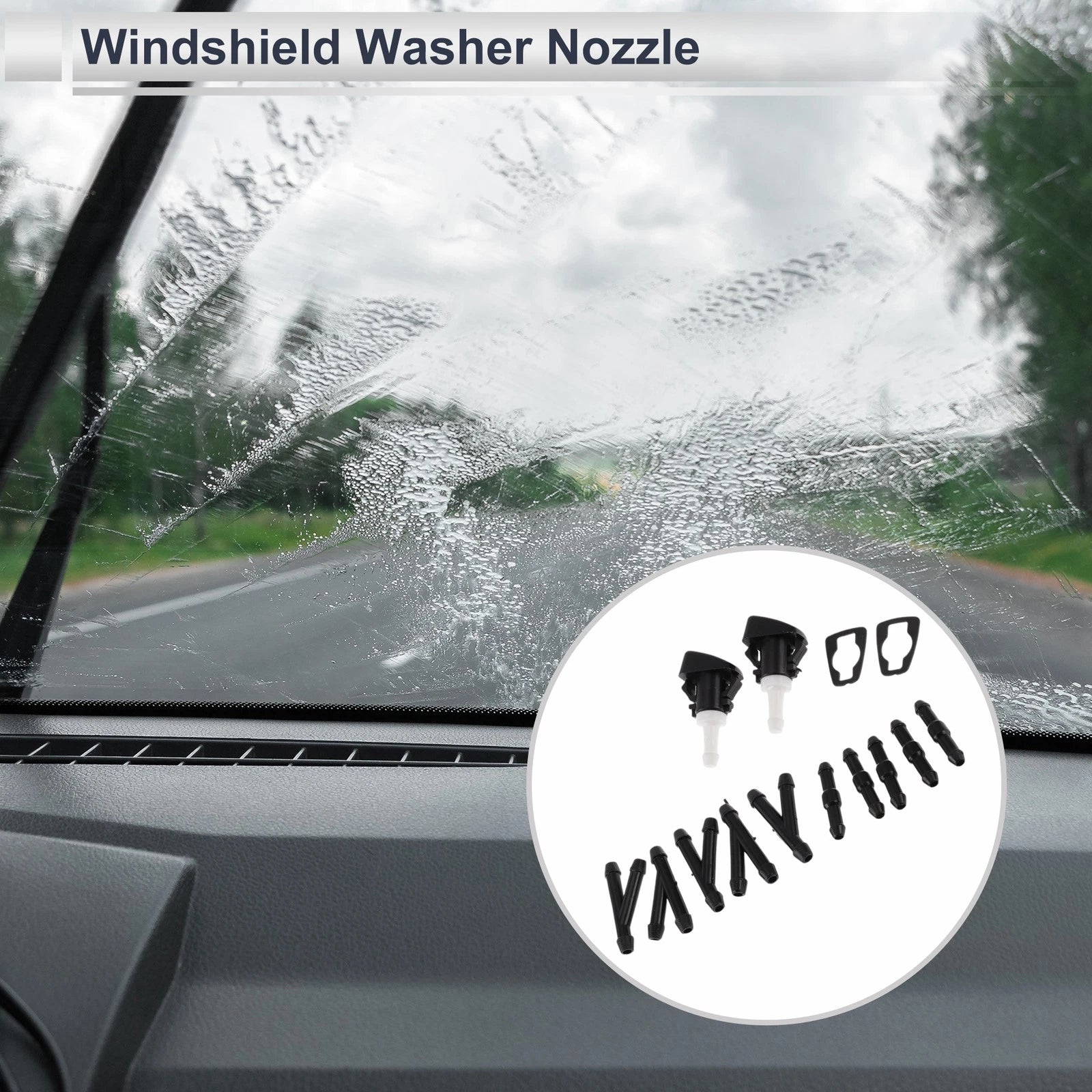 Windshield Washer Nozzle for Dodge (w/ 5 Y Hose Connector)