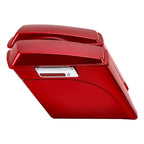 5" Red Stretched Extended Hard Saddlebags for Harley Street Road Glide (1993–2013)
