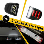2X LED License Plate Light Red DRL Tube for Chevy Silverado GMC Sierra 1500 (2019–2023)