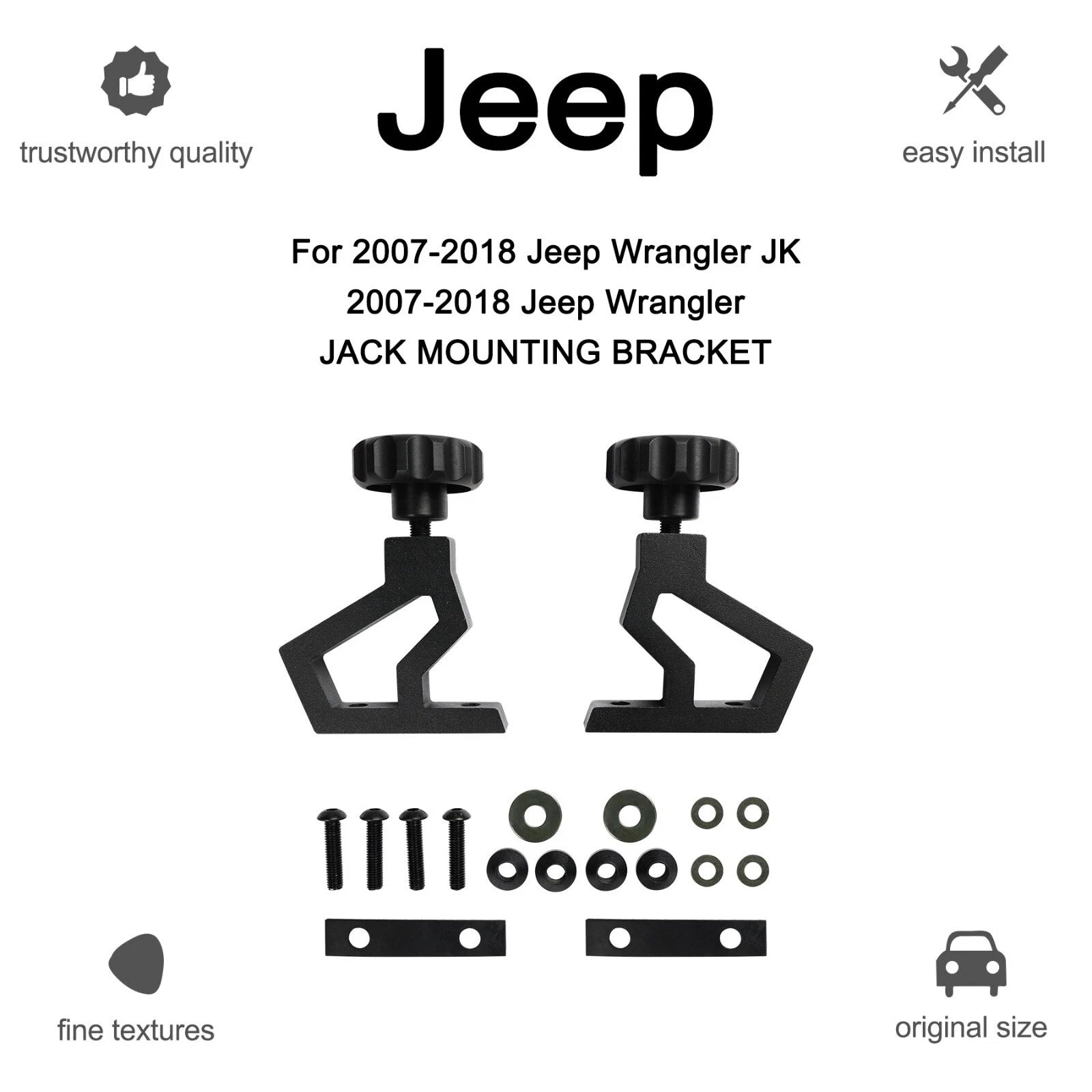 Hi-Lift Jack Mounting Bracket for Jeep Wrangler JK (2007–2018)