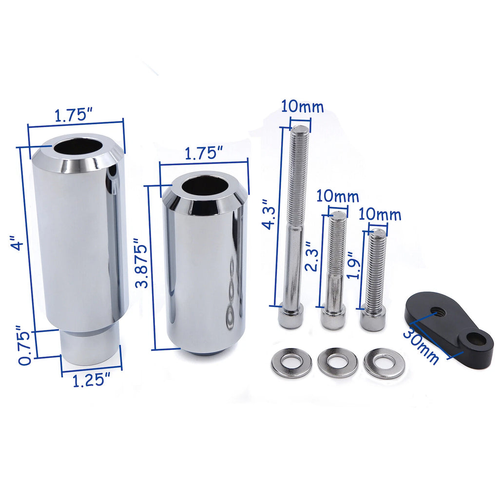 HTT Aluminum No Cut Frame Slider Crash Protector for Kawasaki ZX-6R (2005–2006)