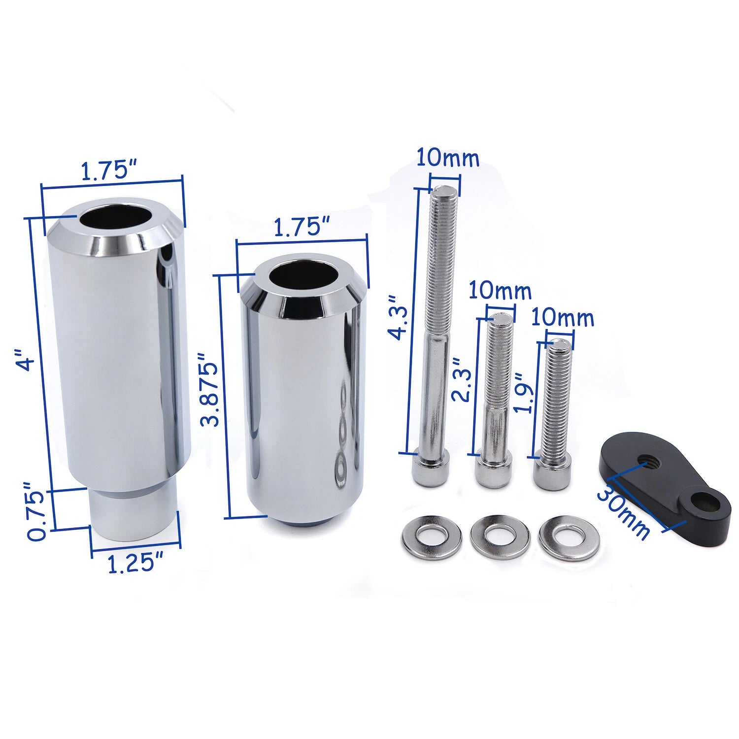 HTT Aluminum No Cut Frame Slider Crash Protector for Kawasaki ZX-6R (2005–2006)