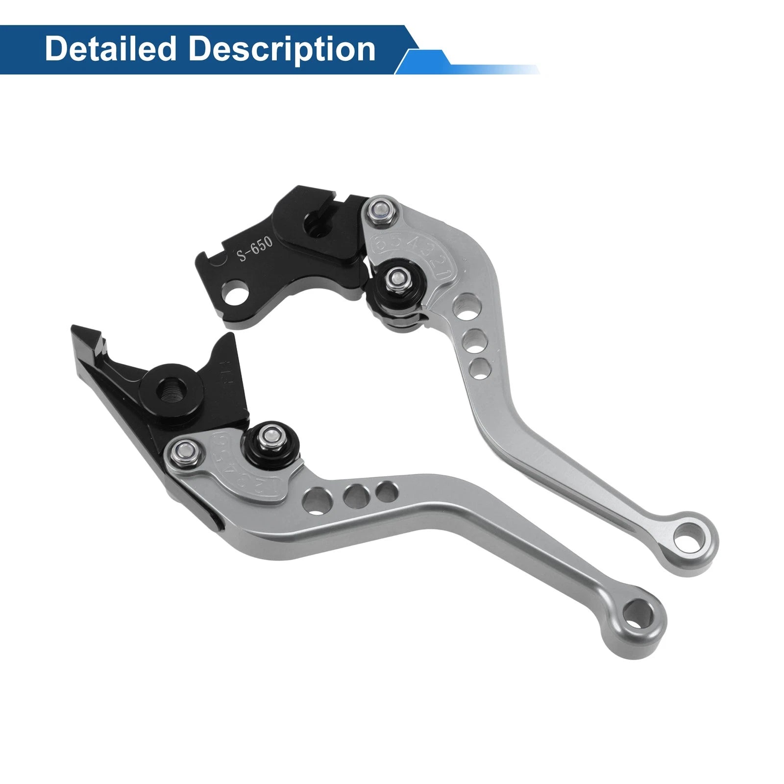 Adjustable Short Brake Clutch Levers for Suzuki SV650 (1999–2009) Titanium Tone