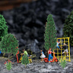 14pcs Mixed Size Model Trees for Train Railroad Park Landscape Scenery