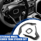 3pcs Steering Wheel Cover Trim for Honda Accord (2018–2021) Carbon Fiber