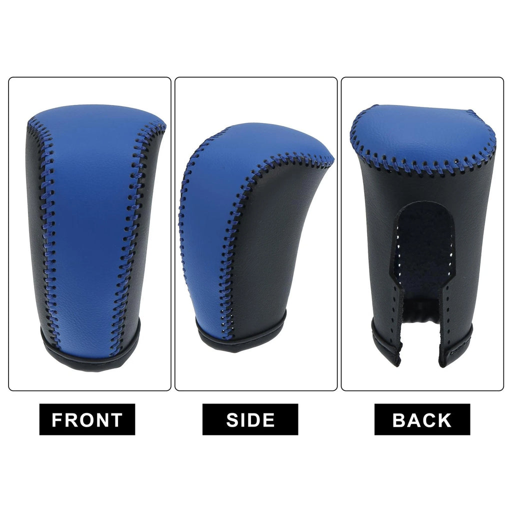 Gear Shift Knob Cover for Honda Civic (2016–2021) - Black Blue Faux Leather