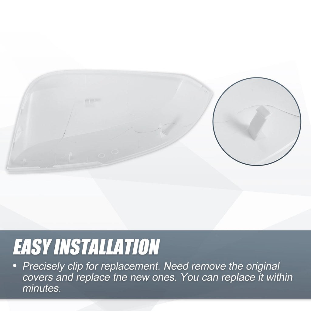Right Side Mirror Cover Cap for Toyota Highlander (2020–2022) - White