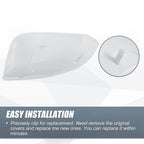 Right Side Mirror Cover Cap for Toyota Highlander (2020–2022) - White