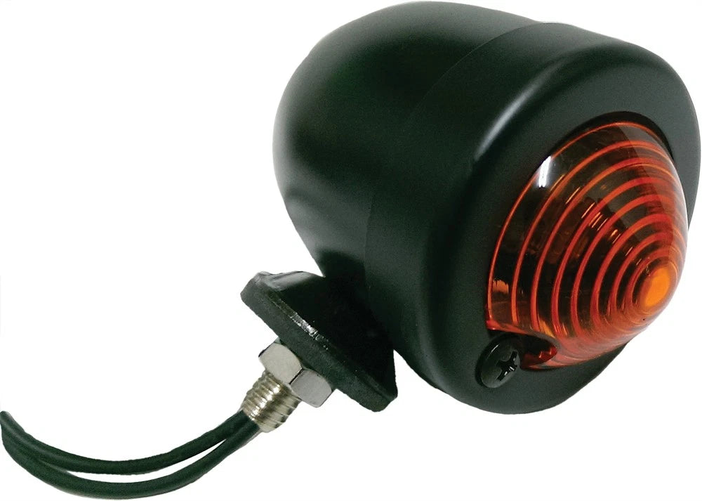 Bullet Marker Light with Amber Lens for V-Twin Motorcycles (HARDDRIVE)