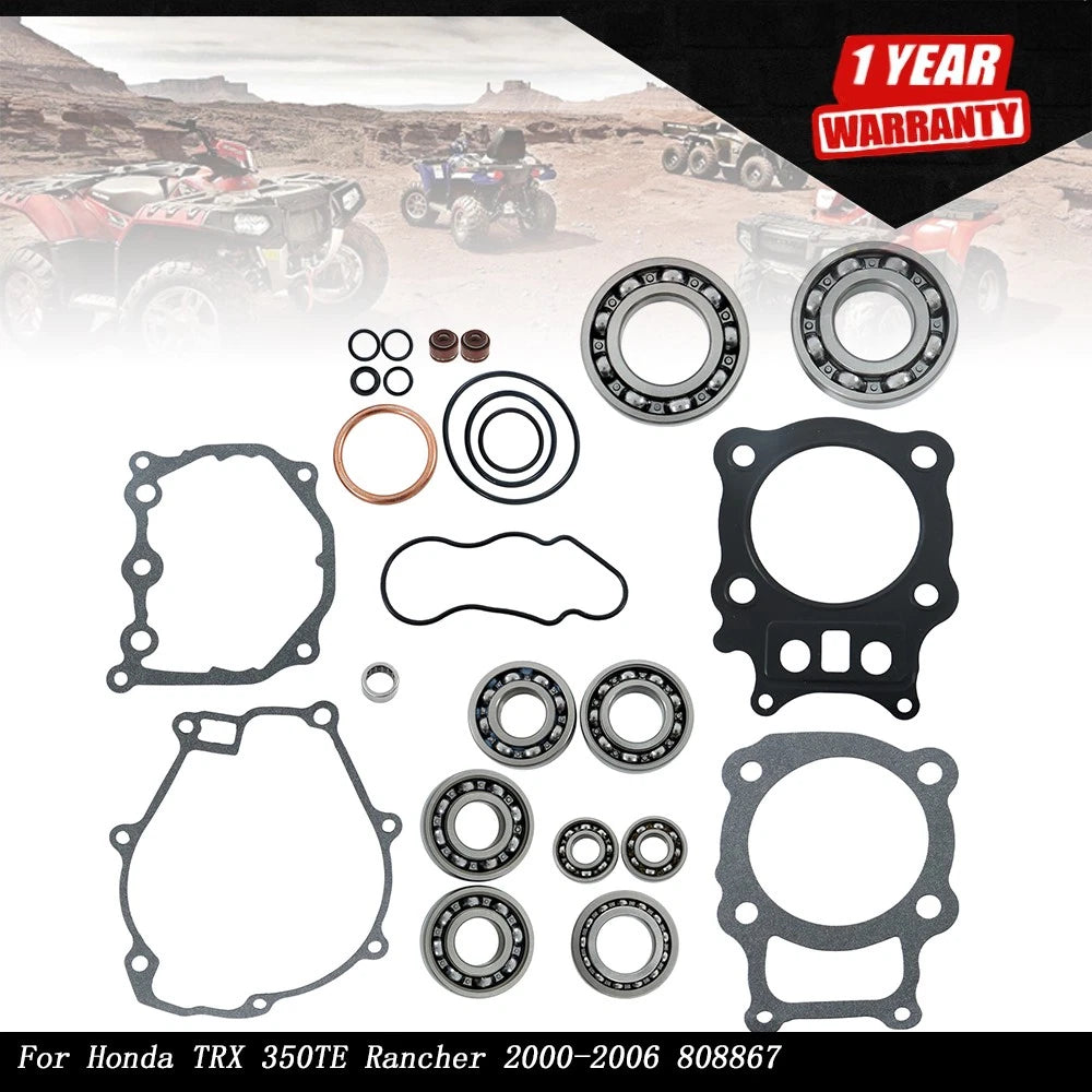Complete Gasket Set and Bearings for Honda TRX 350TE Rancher (2000-2006)